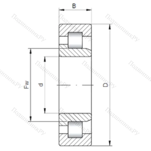Подшипник роликовый радиальный NJ 1880 от производителя  CX