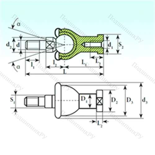 Подшипник скольжения сферический SQZ 6 C RS