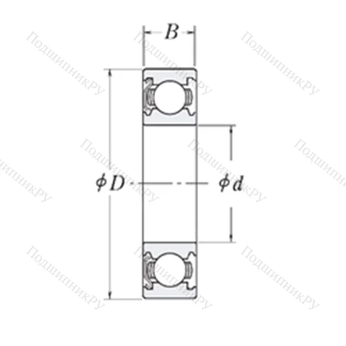 Подшипник шариковый радиальный LJ 1.3/8-Z
