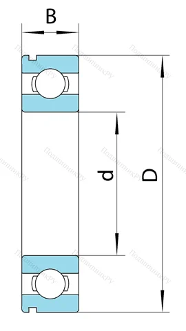 Шариковый однорядный подшипник 50316 (6316 N) в Сочи