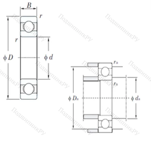 Подшипник шариковый радиальный 6360