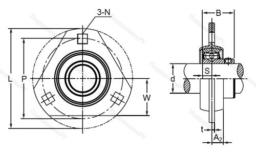 Подшипниковый корпус PFT 204 в Сочи