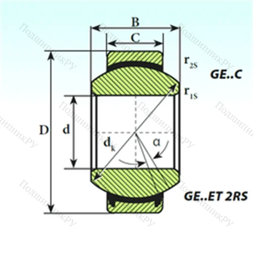 Подшипник скольжения сферический GE 20 C