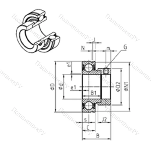 Подшипник шариковый радиальный CES 206-20