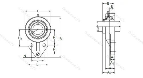 Подшипниковый узел UCFK 203 (UCFH 203) в Сочи