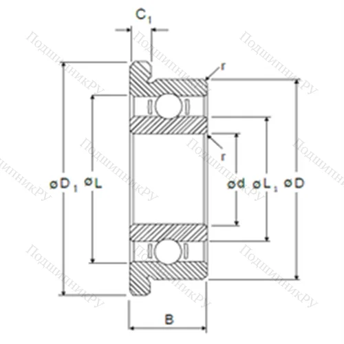 Подшипник шариковый радиальный LF-1370 от производителя  NMB Подшипник шариковый радиальный LF-1370 от производителя  NMB