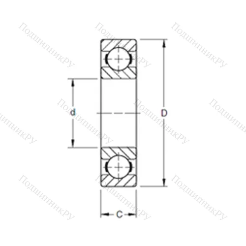 Подшипник шариковый радиальный 60BIC 258 от производителя  TIMKEN Подшипник шариковый радиальный 60BIC 258 от производителя  TIMKEN