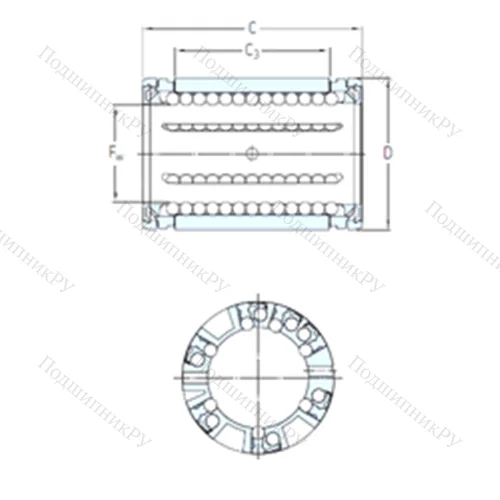 Подшипник шариковый линейный LBCR 5 от производителя  SKF