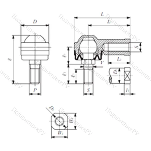 Подшипник скольжения сферический LHSA 14