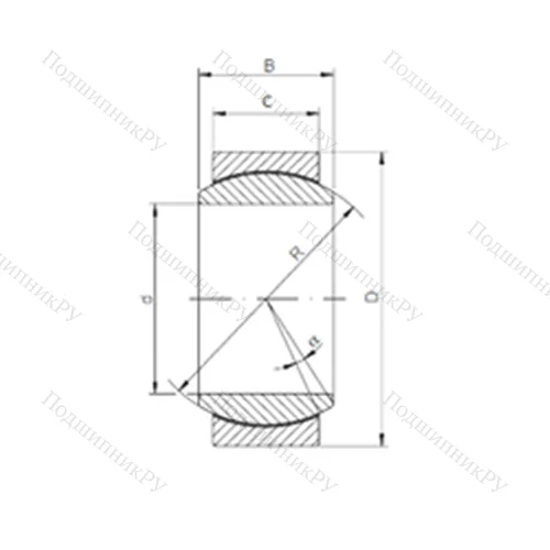 Подшипник скольжения сферический GE 012 ECR от производителя  CX