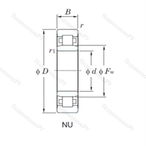 Подшипник роликовый радиальный