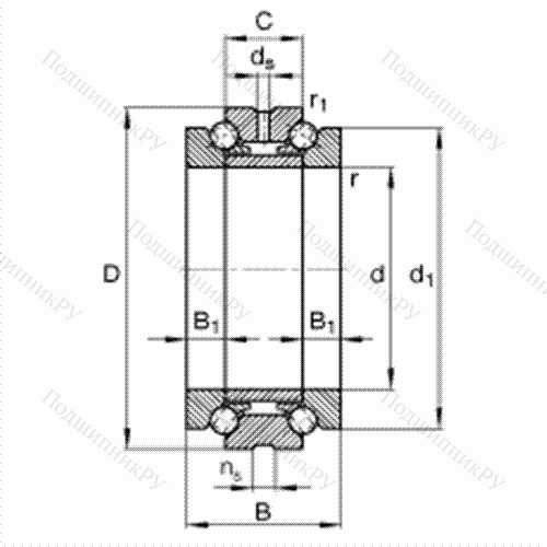 Подшипник шариковый упорно-радиальный 234415-M-SP от производителя  FAG Подшипник шариковый упорно-радиальный 234415-M-SP от производителя  FAG