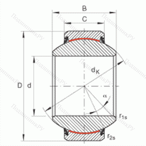 Подшипник шарнирный GE 220-FW-2RS