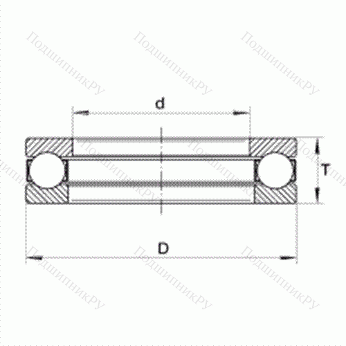 Подшипник шариковый упорный XW 2