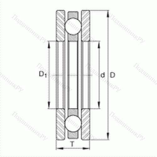 Подшипник шариковый упорный 4439
