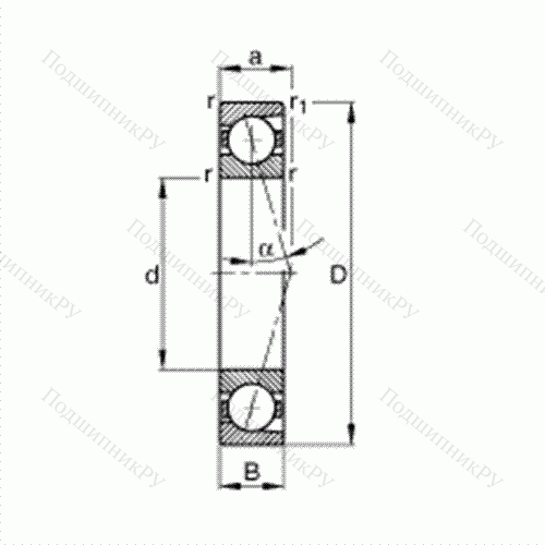 Подшипник шпиндельный B 7217-C-T-P 4S от производителя  FAG Подшипник шпиндельный B 7217-C-T-P 4S от производителя  FAG