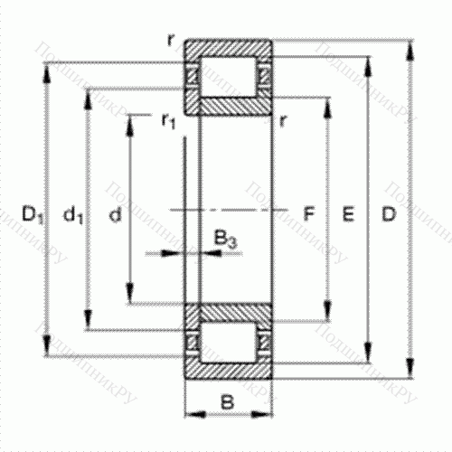 Подшипник роликовый радиальный NUP 317-E-TVP 2 от производителя  FAG Подшипник роликовый радиальный NUP 317-E-TVP 2 от производителя  FAG
