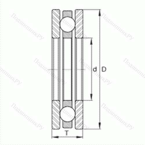Подшипник шариковый упорный FT 15