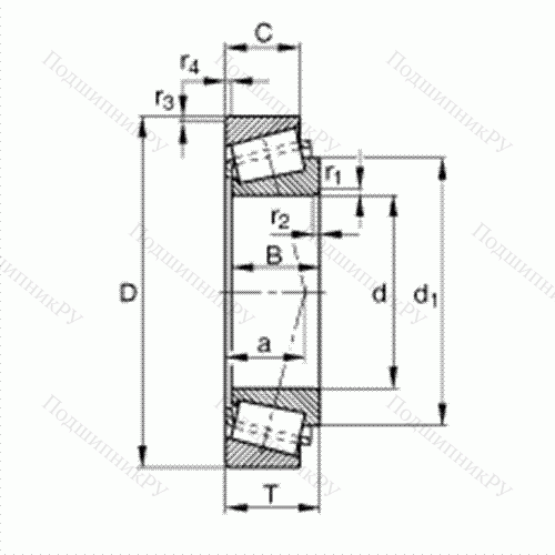 Подшипник роликовый конический KLM 501349-LM 501310 от производителя  FAG Подшипник роликовый конический KLM 501349-LM 501310 от производителя  FAG