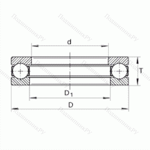 Подшипник шариковый упорный GT 9